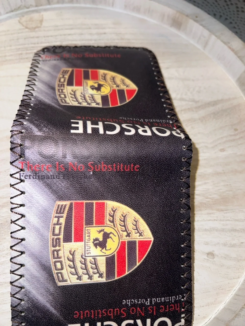 Brown Leatherette Men's Wallet - Logo